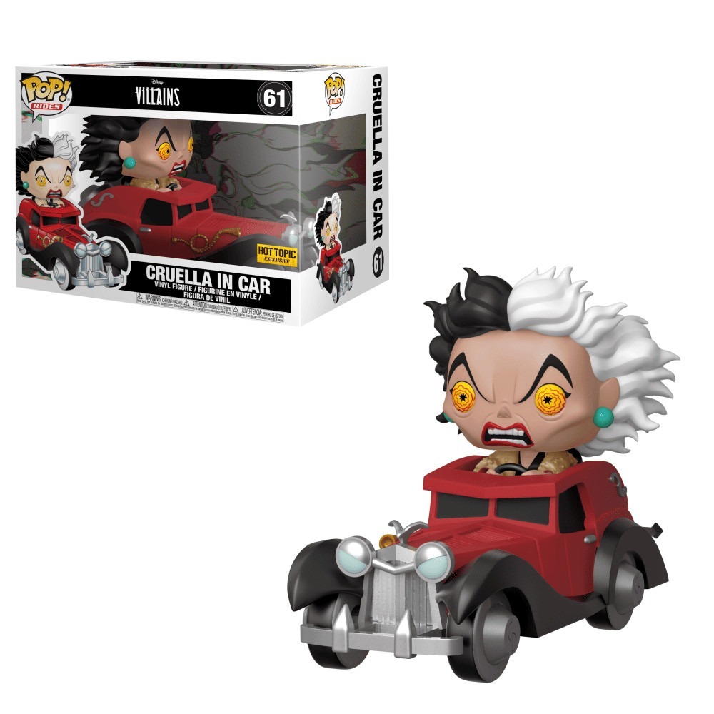 Funko Pop Rides Disney Cruella in Car Hot Topic Exclusive 61 101 Dalmatians